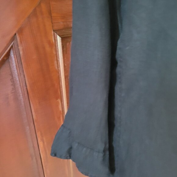 J. Crew Womens Black Button-Up Shirt Super 120s Wool Blend Size 12 - Picture 3 of 7